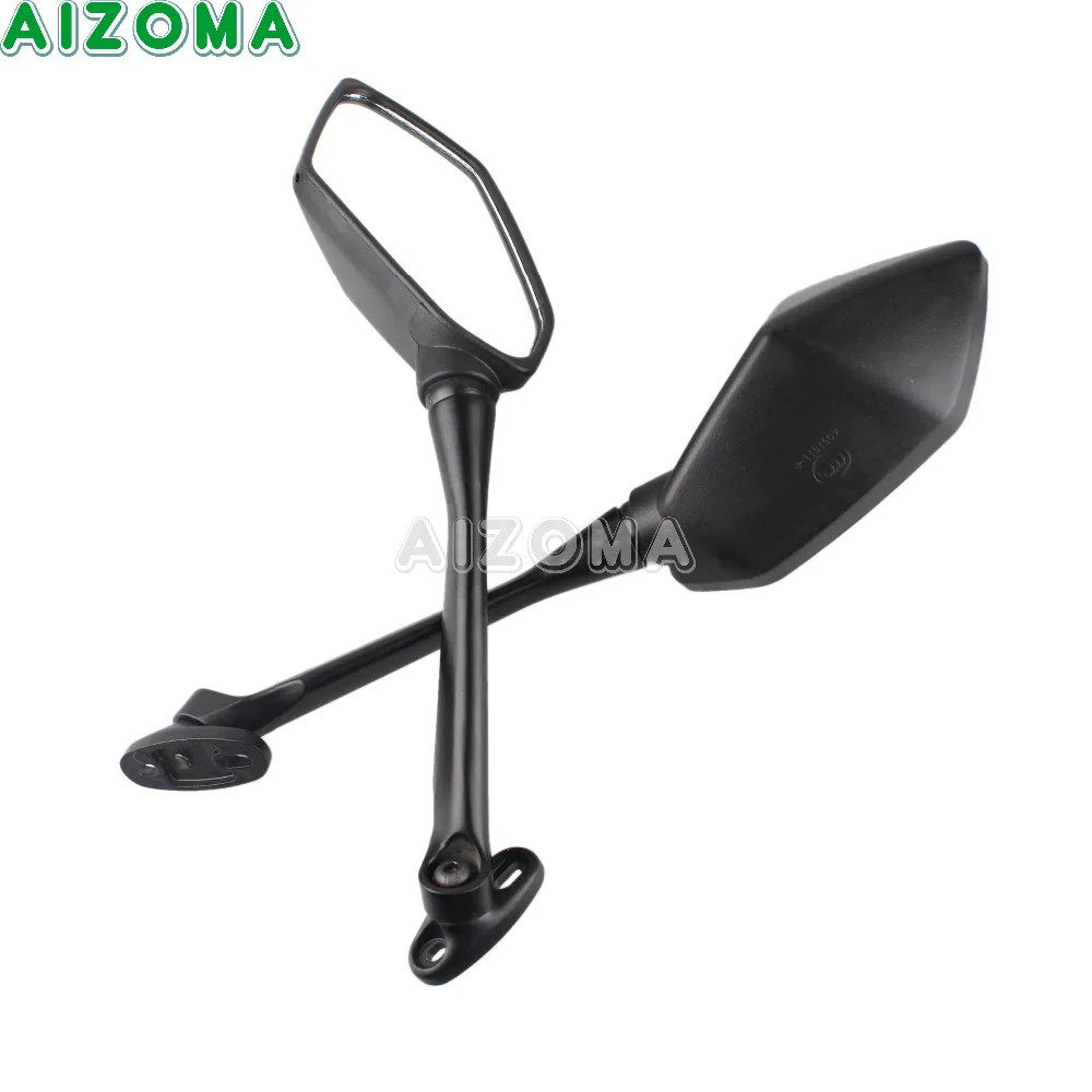 Motorcycles Black Left&ampRight Side Rearview Mirrors Street Bike Long Stem Rear View Mirror for Honda CBR250 CB1300S 2003-2012 |