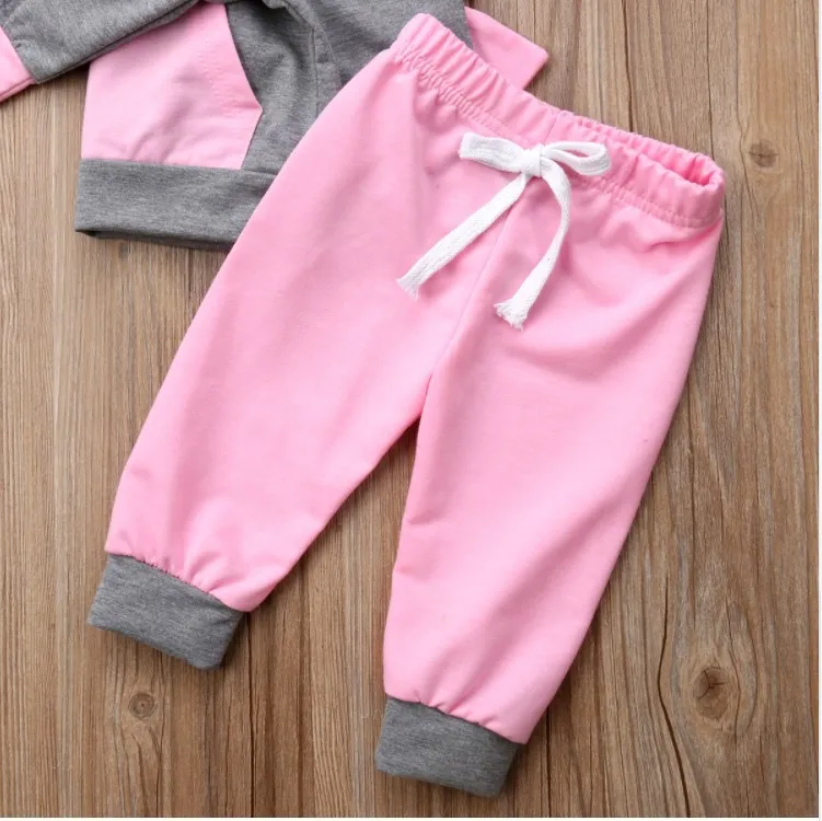 Newborn Baby Boys Girls Unisex Infant Clothes New Arrival Toddlers Long Sleeves Hoodies Cartoon Sweater Tops + Casual Pants | Детская