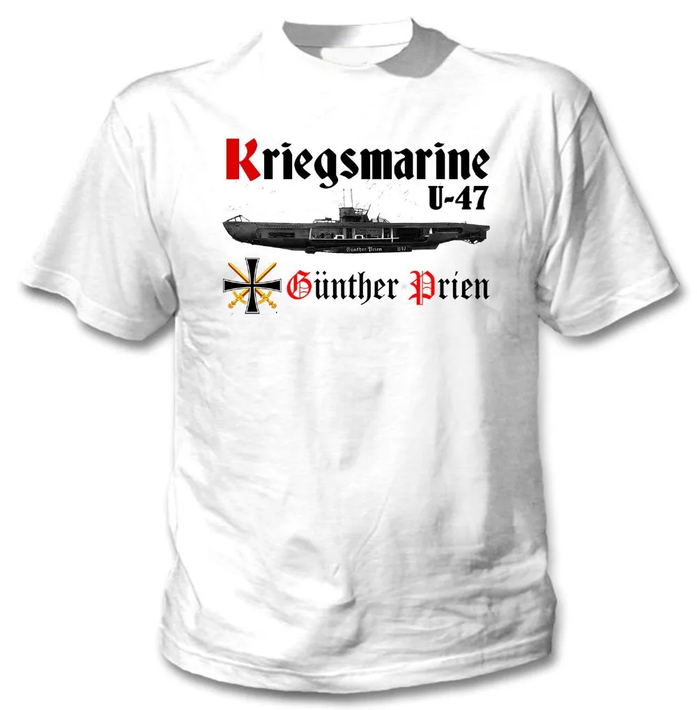 Топы летом прохладно смешные футболки-ShirtKRIEGSMARINE U-47 GUNTEHR PRIEN Вторую мировую