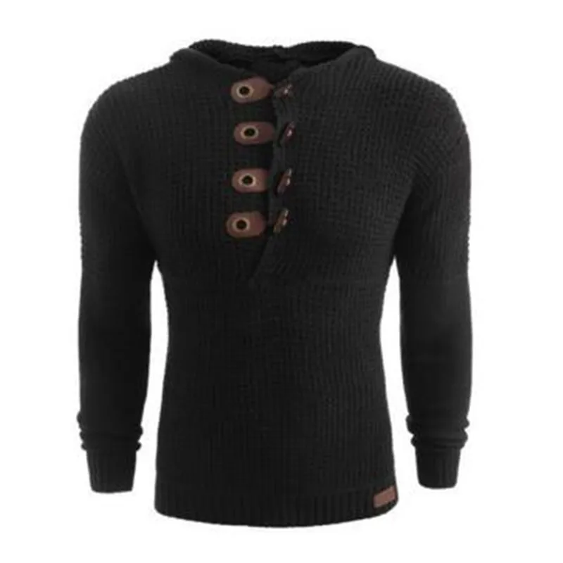 Sweater men autumn winter warm knitted chompas para hombre casual slim hooded pullover mens sweater coat plus size pull homme | Мужская