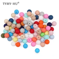 100pcs 12mm silicone baby teether beads bpa free for diy pacifier clips chewing necklace food grade nursing siliocone