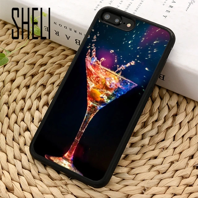 Чехол для телефона SHELI с красочными коктейльными напитками iPhone 5 6 6s 7 8 plus 11 pro X XR XS