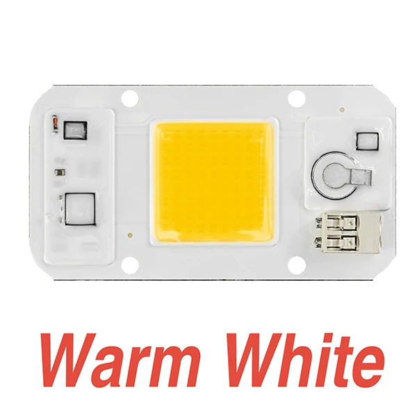 Warm White Светодиодный COB Чип для выращивания светодиодный светильник 110 В 220 В 20 Вт 30 Вт 50 Вт Холодный теплый белый дневной белый без сварки затемненный Точечный светильник прожектор светильник DIY светильник ing - Испускаемый цвет: Warm White