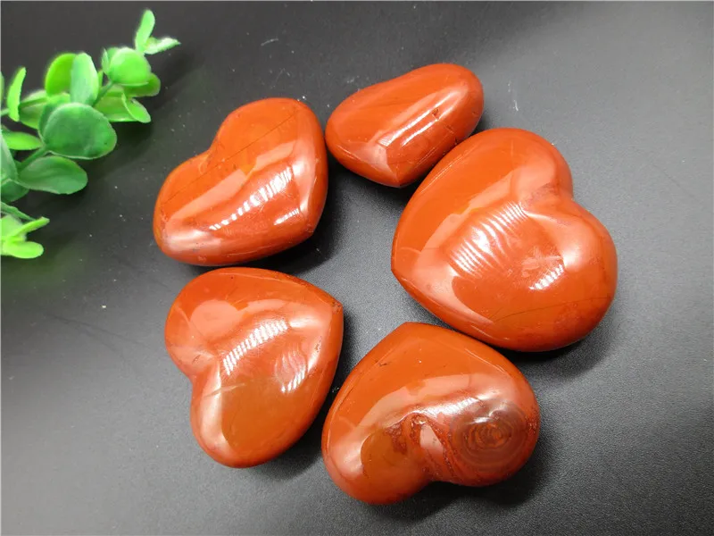 

Natural Dragon Blood Stone Jasper Crystal Heart Healing Specimen Reiki Stone For Decoration