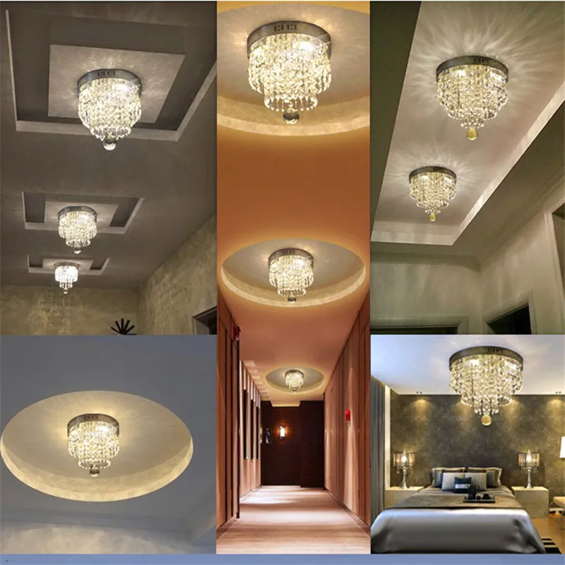 

Modern LED Ceiling Light Crystal Ball Fixture Pendant Ceiling Lamp Aisle Porch Lamp Bedroom Ceiling Balcony Suspension Art Fixtu