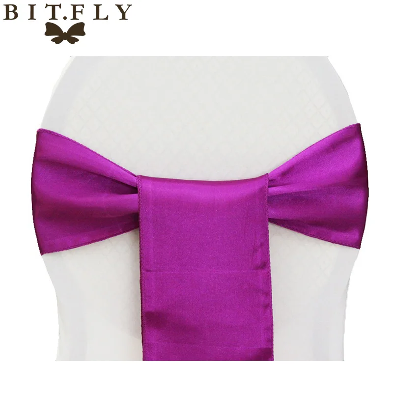BIT. FLY/1 шт. атласные свадебные стулья 15x275 см с узелком, вечерние украшения для стульев, галстуки-бабочки для свадьбы, отеля, банкета