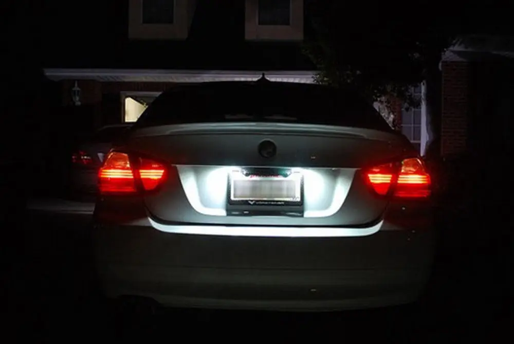 2 шт. Автомобильные светодиодные лампы 24 SMD для номерного знака BMW E90 E82 E92 E93 M3 E39 E60 E70
