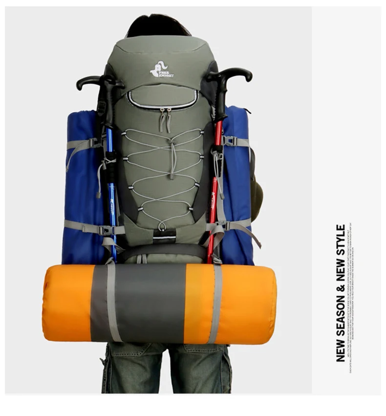 75L походные рюкзаки, походный рюкзак, спортивная сумка с дождевиком, для путешествий, альпинизма, мочила для похода на открытом воздухе XA726WA