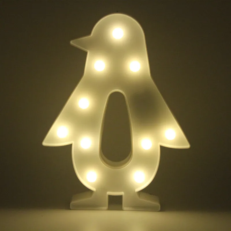 Ночной светодиодный светильник ZESOL в виде пингвина работающий от батарейки