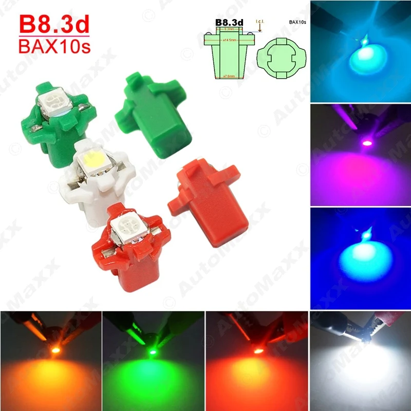 Автомобильная светодиодная лампа LEEWA B8.3d/BAX10s 1SMD 5050 5 шт. | Автомобили и мотоциклы