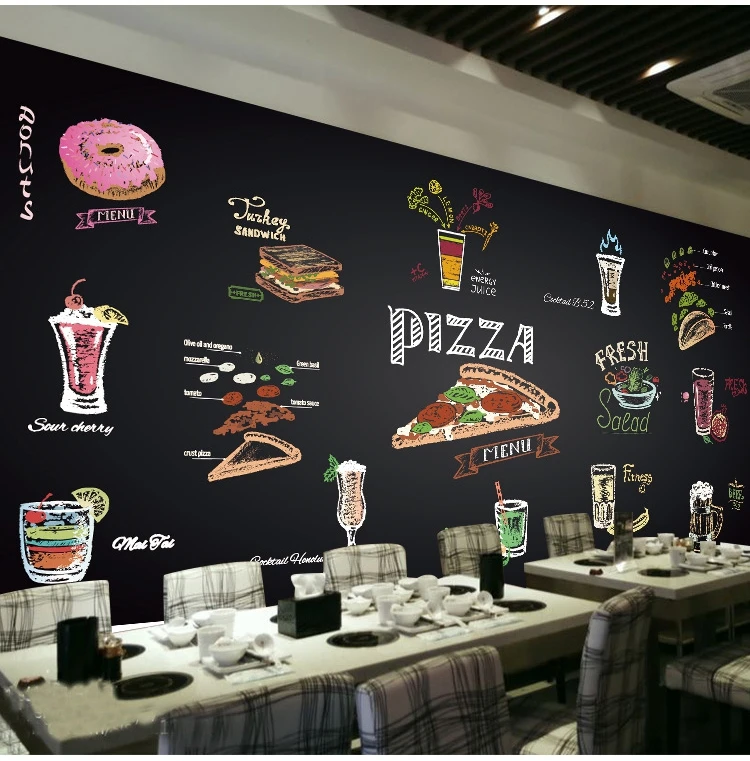 Домашний Декор 3D Ручная роспись жареная курица пиво тема обои Ресторан барбекю