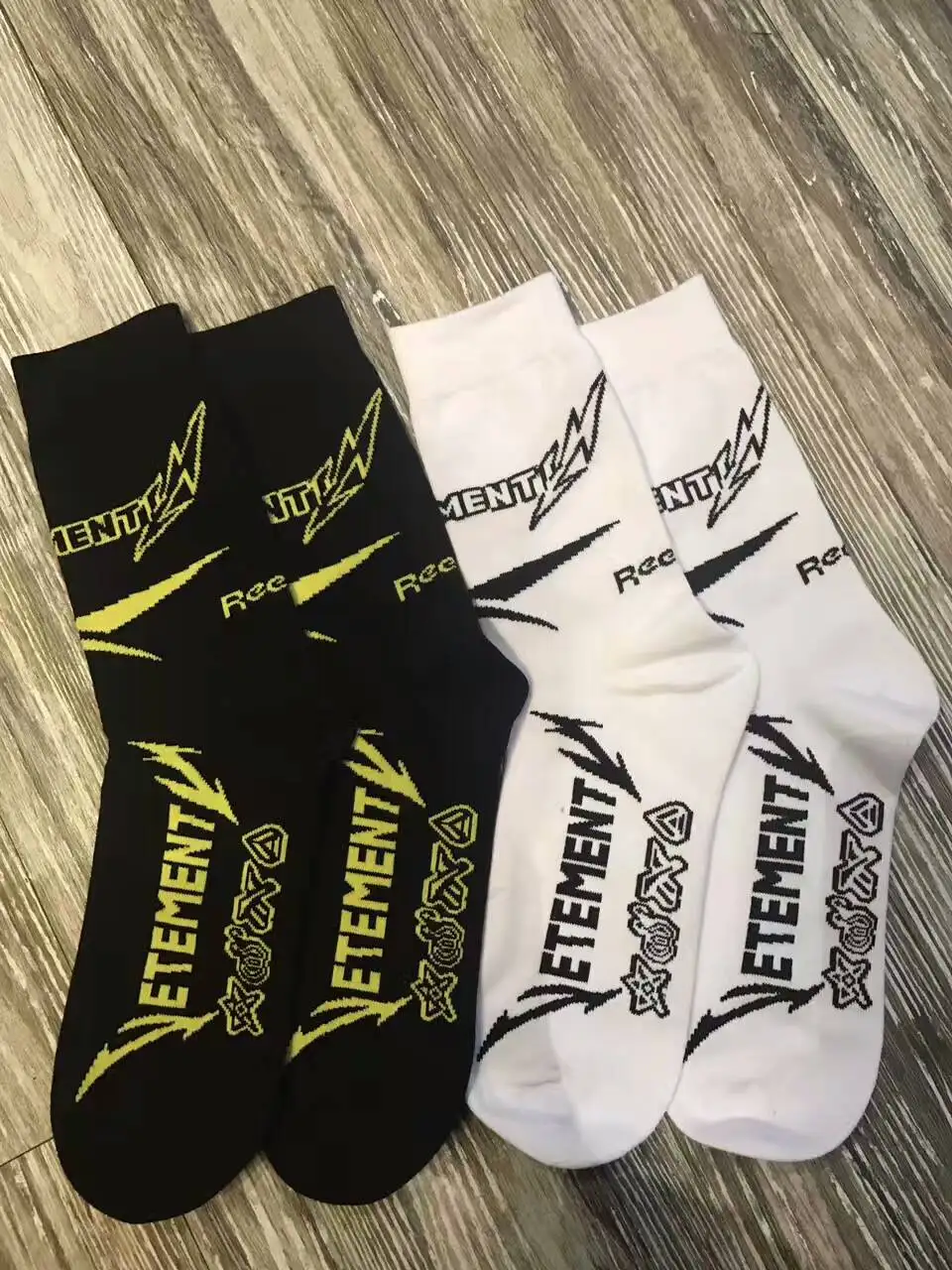 Мужские носки Vetements скейтборды в полоску средней длины стиле хип хоп Уличная Harajuku