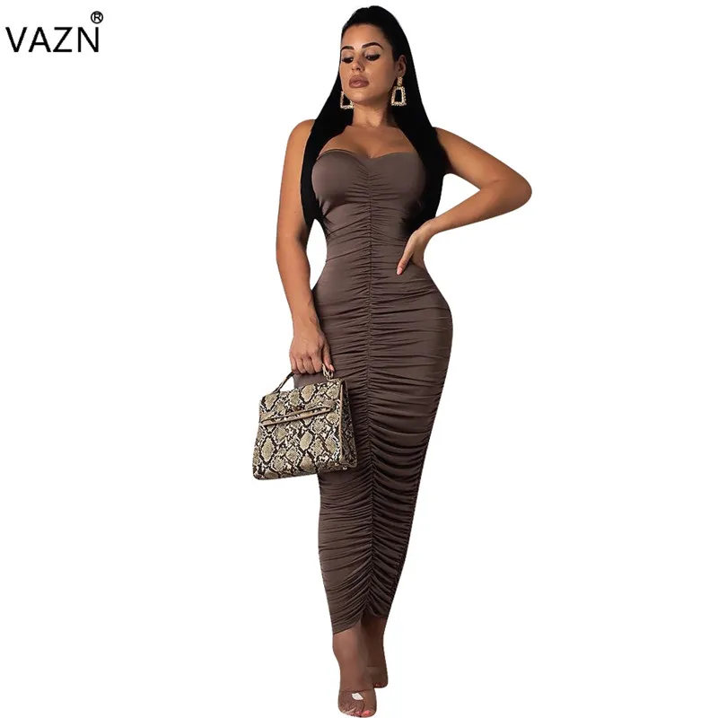 Женское платье без рукавов VAZN популярное летнее футляр бретелек макси Vestido