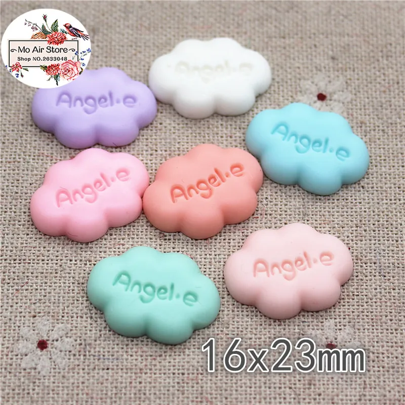 

20pcs resin angel cloud Flat back Cabochon Art Supply Decoration Charm Craft DIY 16x23mm