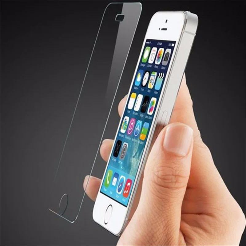 Фото SRLEEKING для iPhone 4S SE 6 6S 7 8Plus X HD прозрачная защитная пленка для экрана из закаленного стекла защитная пленка + инструменты для очистки №2