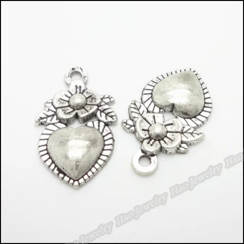 100 шт винтажные Подвески любовь кулон античное серебро подходят браслеты