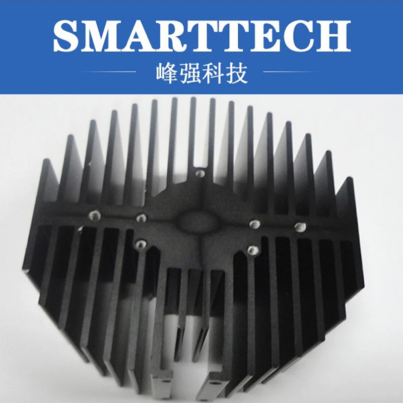 

CNC aluminum gear with black anodizing