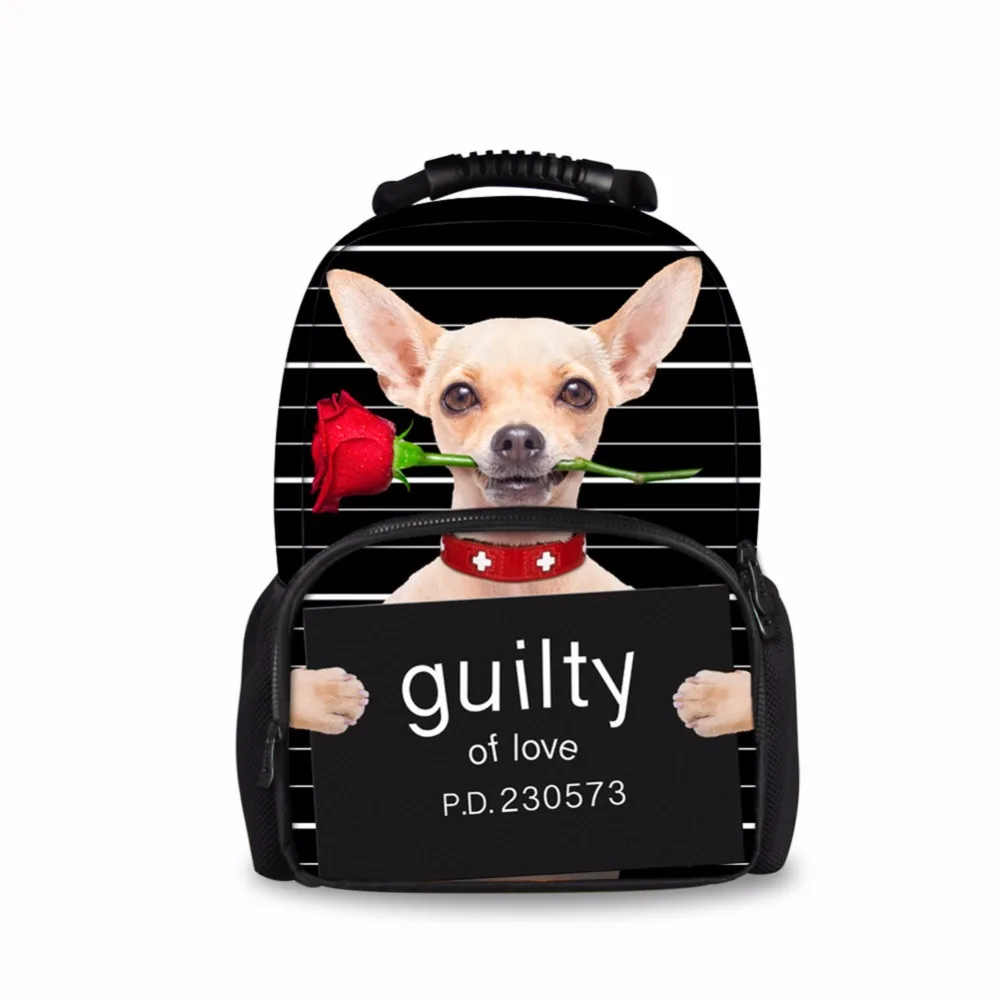 Повседневная 3D Печать Дети Школьные сумки Guilty собака школьный мальчики розовое