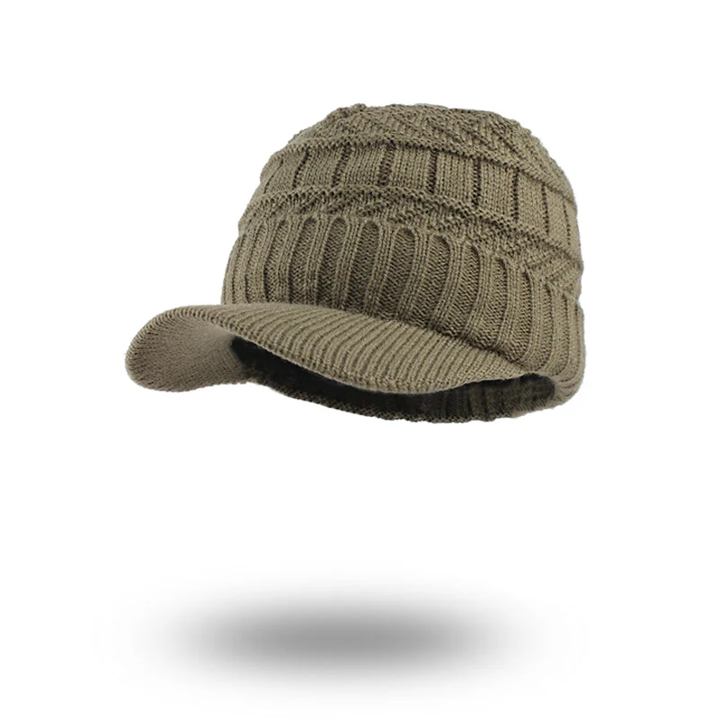 [FLB] зимняя шапочка-шарф skullies beanies Мягкий Череп теплая мешковатая шапка маска Gorros зимние шапки для мужчин женщин трикотажные HatF18025 - Цвет: Khaki hats