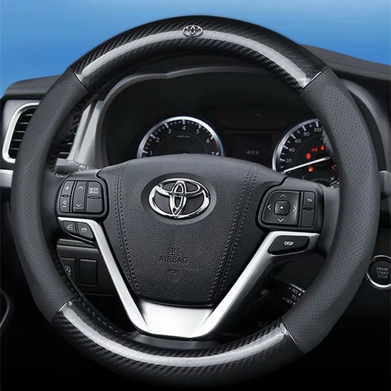 Кожаный Автомобильный Брелок с рулевого колеса Крышка для Toyota Camry Corolla Axio Altis Rav4