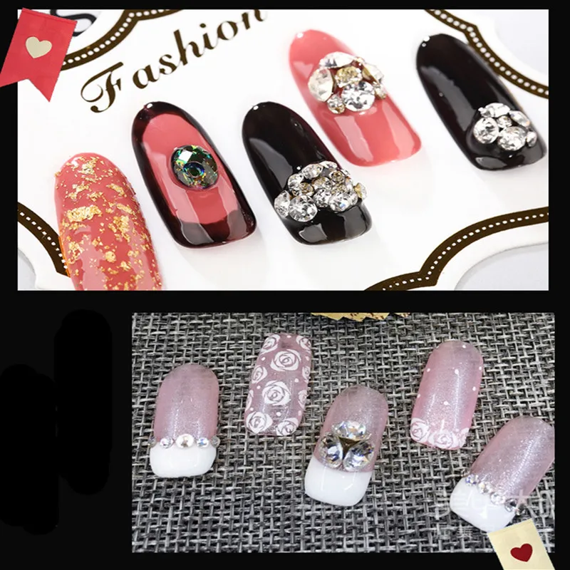 1 снимите флажок оживальной Острый Нижний С кристалалми и стразами смешанные