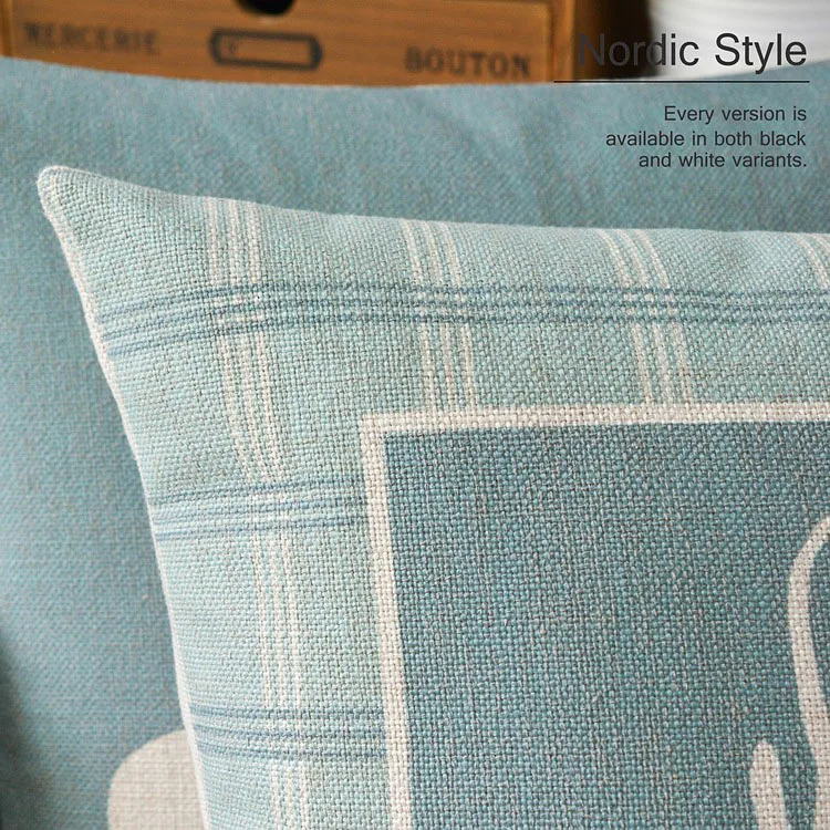 Синяя искусственная Скандинавская пасторальная наволочка для дивана подушки |