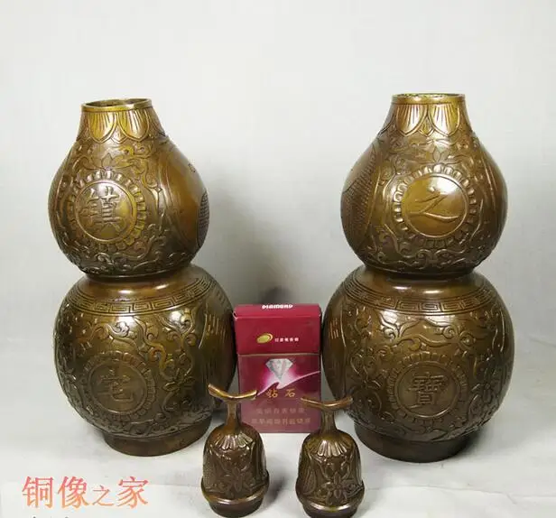 Чистая медь Античная Бронза Медь тыквы дом злых духов ремесла домашнего декора |