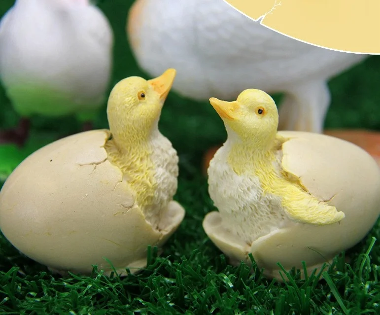 Новинка 2017 маленькая искусственная форма утка вылупившееся украшение для торта