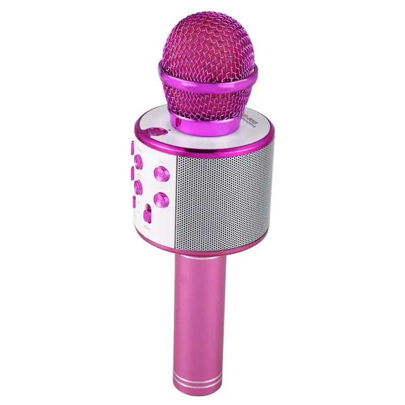 Purple Беспроводной караоке микрофон Портативный Bluetooth мини домашний KTV для воспроизведения музыки и пения динамик плеер селфи телефон ПК - Цвет: Purple