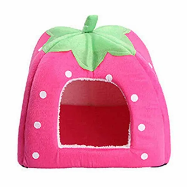 Pink Домик для кошек для маленьких собак, согревающий собачий питомник, домик для кошек, котенок, домик для собак, кровать для щенков, диван-кровать, зимний дышащий коврик BD0060 - Цвет: Pink