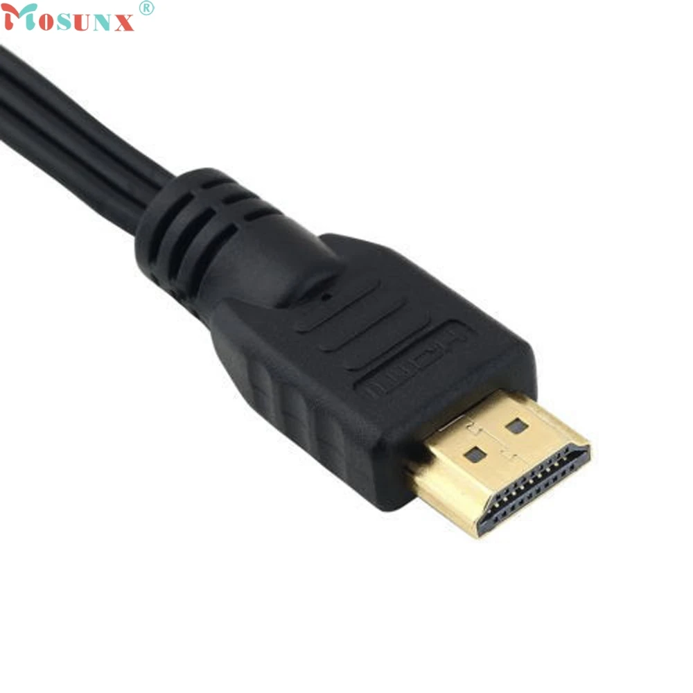 Mosunx Factory Price US 5Ft HDMI To 3 RCA Video Audio AV Component Converter Adapter Cable For HDTV 0217 Drop Shipping|adapter cable|converter