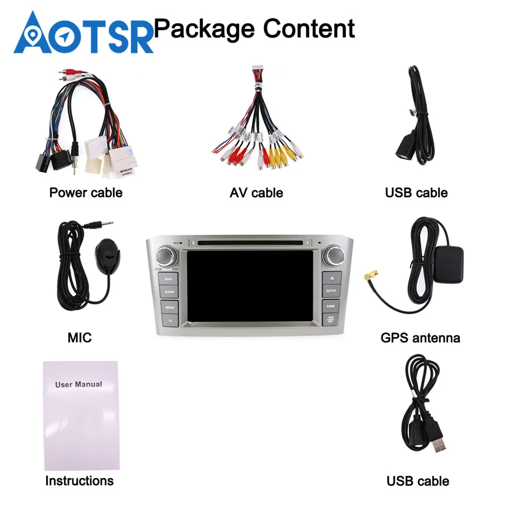 2din радио ips Экран Android 9 0 Встроенная память 4 Гб + 32 ГБ 8 ядер автомобиля gps для Toyota
