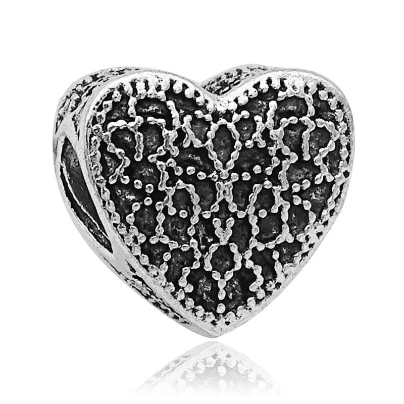 Romantic heart Европейский Серебряный браслет в виде единорога Микки Минни Дональда Дака из бисера, очаровательный браслет Pandora, ювелирные изделия для женщин - Цвет: Romantic heart