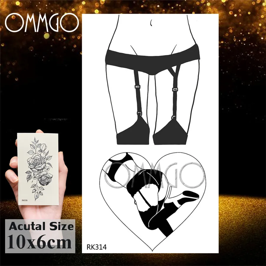 OMMGO Горячая сексуальная Сексуальная временная татуировка наклейка водостойкие
