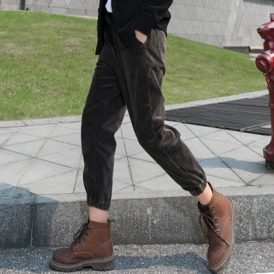 Осенние женские вельветовые штаны Pantalon Mujer, штаны-шаровары с эластичной талией размера плюс S-2XL, повседневные штаны, свободные штаны - Цвет: 2