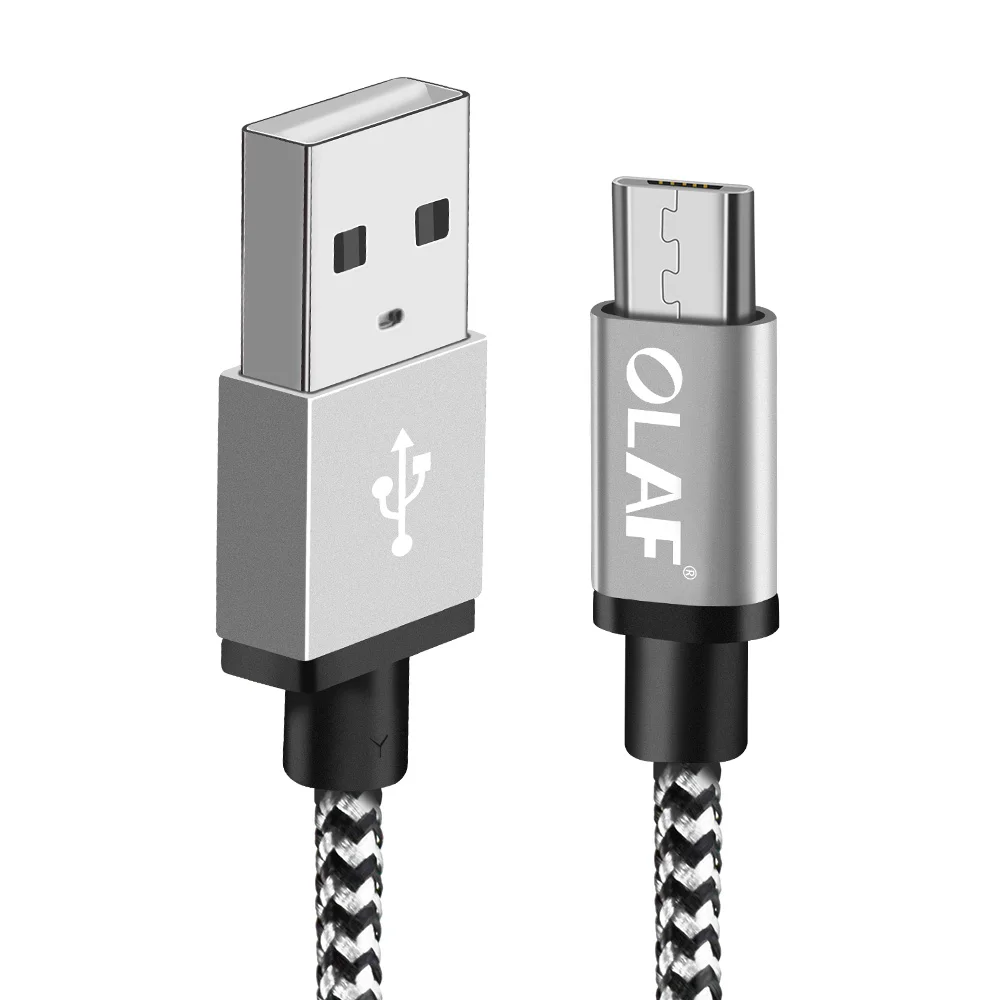 Олаф Micro USB кабель синхронизации кабель type-c для samsung S9 huawei mate 20 Pro USB телефон зарядное устройство кабели для iPhone XS Max XR X 10 - Цвет: Silver