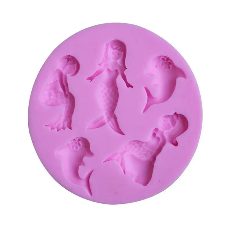 1 шт. высокое качество Пищевого силикона материал Русалка Формы Торт Шоколадный