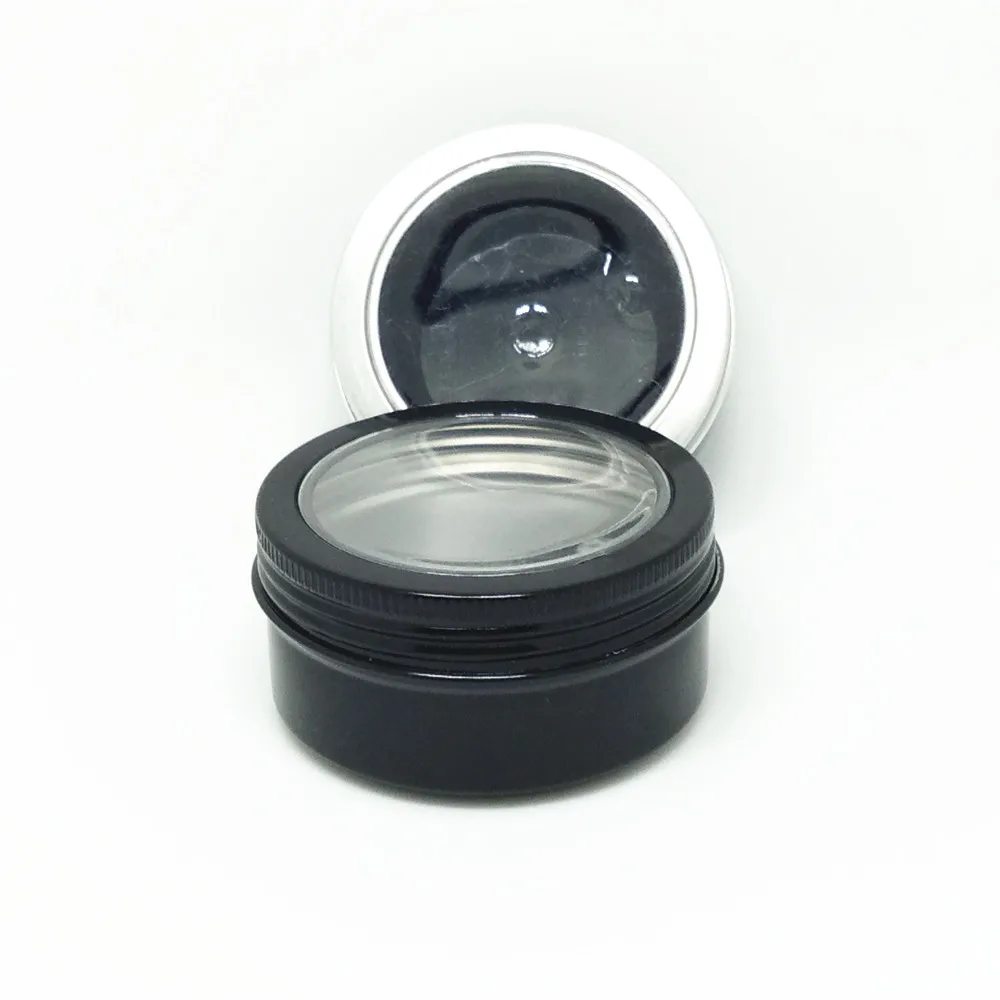 10 шт. пустые черные алюминиевые банки для кастрюль 100 г косметические контейнеры