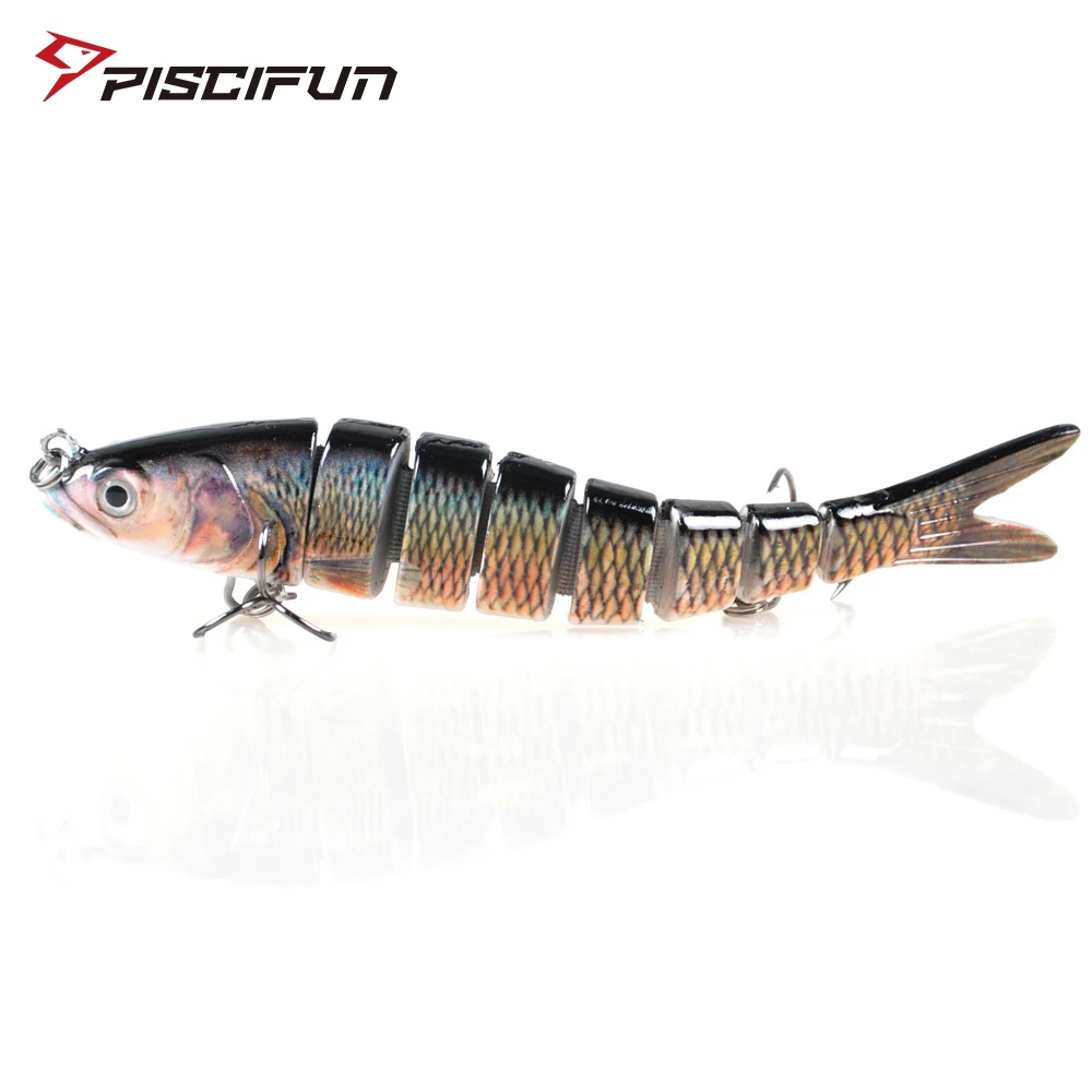 Piscifun рыболовные приманки 14 см 27g похожая на настоящую мульти шарнирные 3D глаза рыболовные приманки 8 в поп упаковке, твердая блесна приманка с крюком 2 жесткие рыболовные приманки