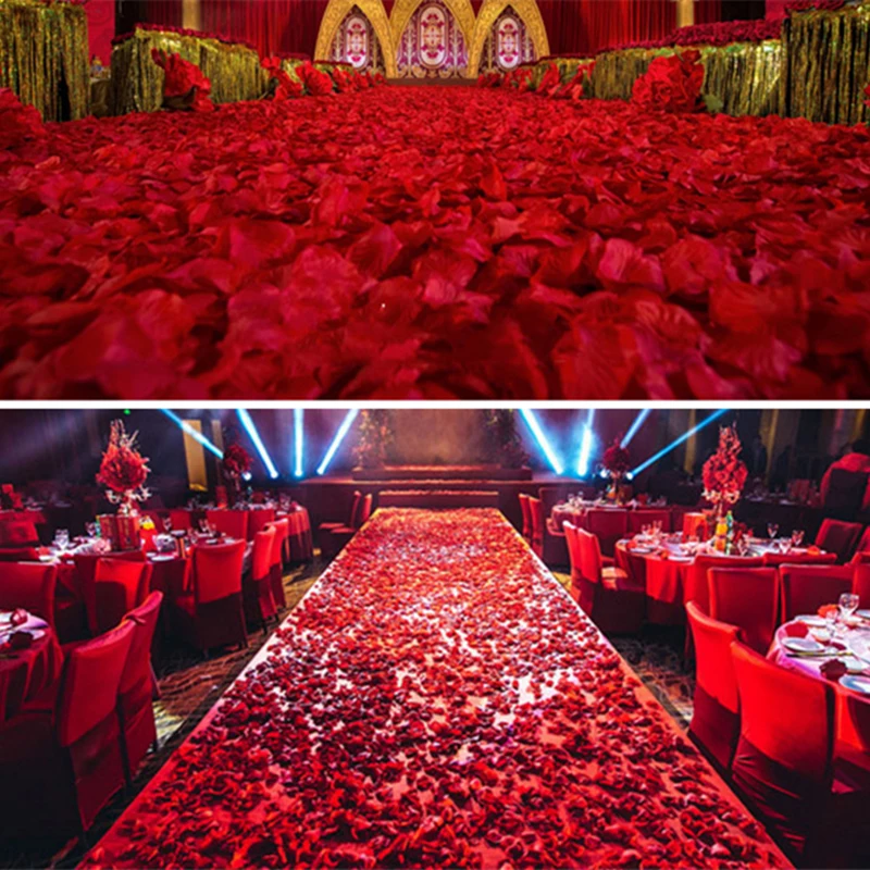 

1000pcs 17 Colors Artificial Flower Silk Petals Wedding Flowers Decor Party Decorations Wedding