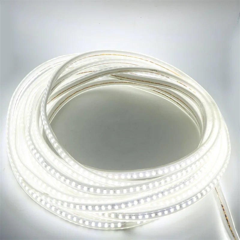 

SZYOUMY IP67 LED Strip 220V 5730 120 LED/M Waterproof Flexible Lamp With EU Plug Warm/ Cold White Outdoor Indoor Decoration