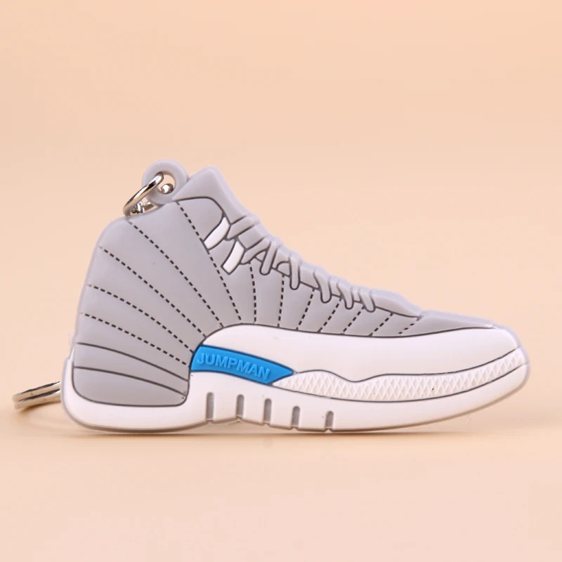 Picture Color14 Брелок Новые экзотические мини Jordan 12 ретро обуви ключевая цепь Для мужчин и Для женщин детские подарочные брелки на баскетбольных кроссовок ключ держатель Porte Clef - Цвет: Picture Color14