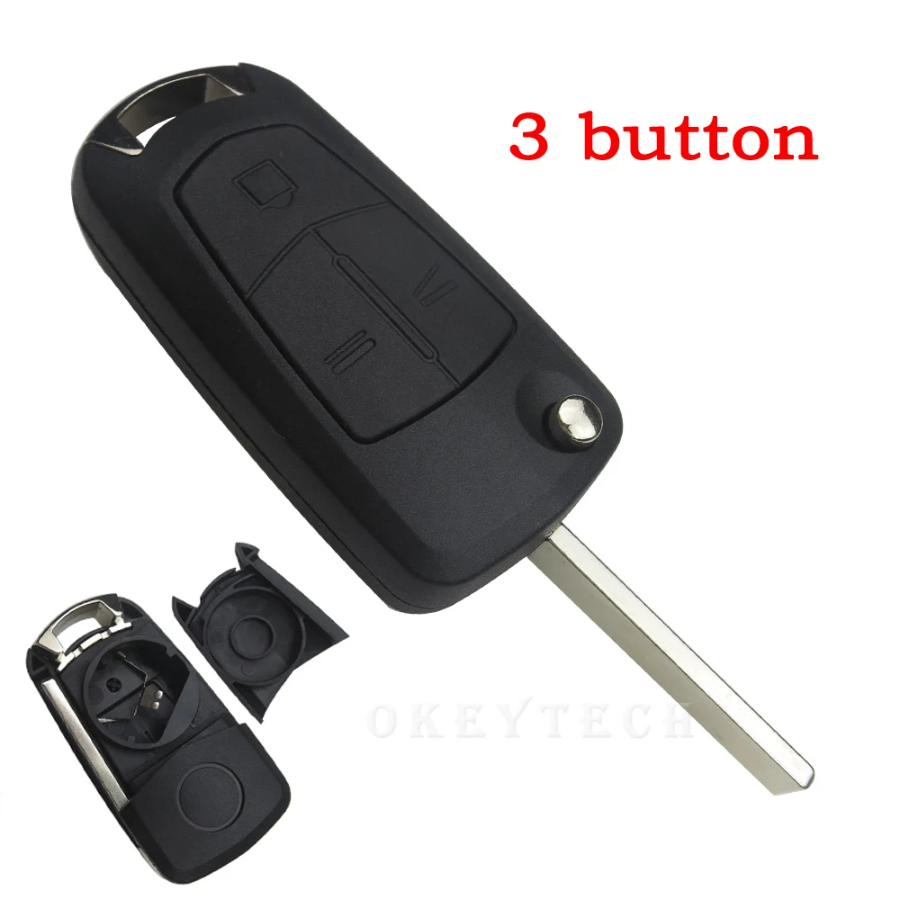 OkeyTech 2/3 кнопок складной чехол для дистанционного ключа крышка Opel Astra H Corsa D j insignia g