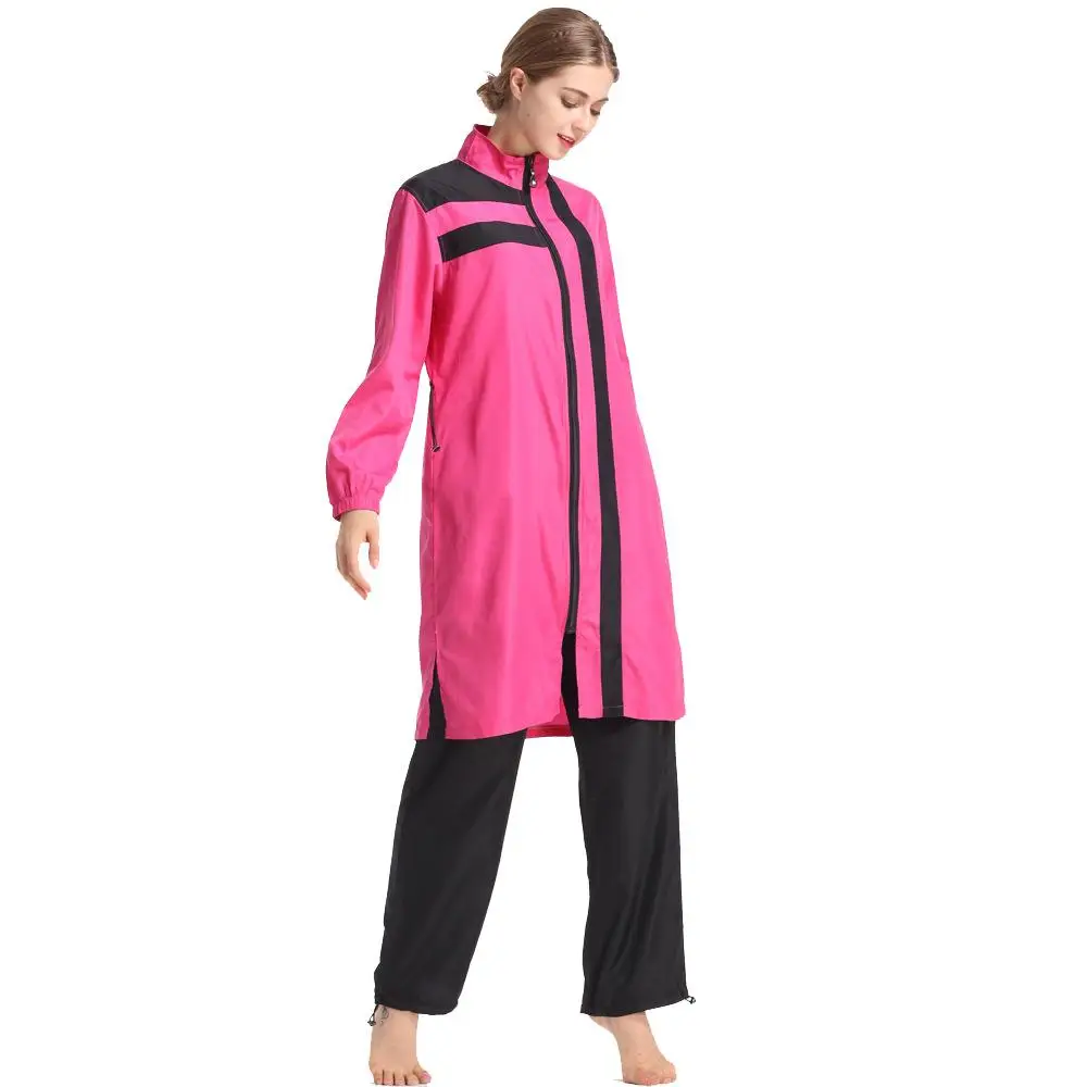Сдержанный закрытый женский купальник Burkini 3 шт. спортивный мусульманская одежда
