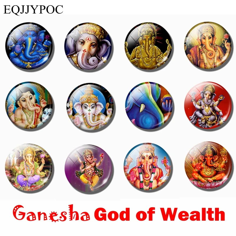 1 шт. 30 мм магнит на холодильник Ganesha Божия богатства стеклянная белая доска