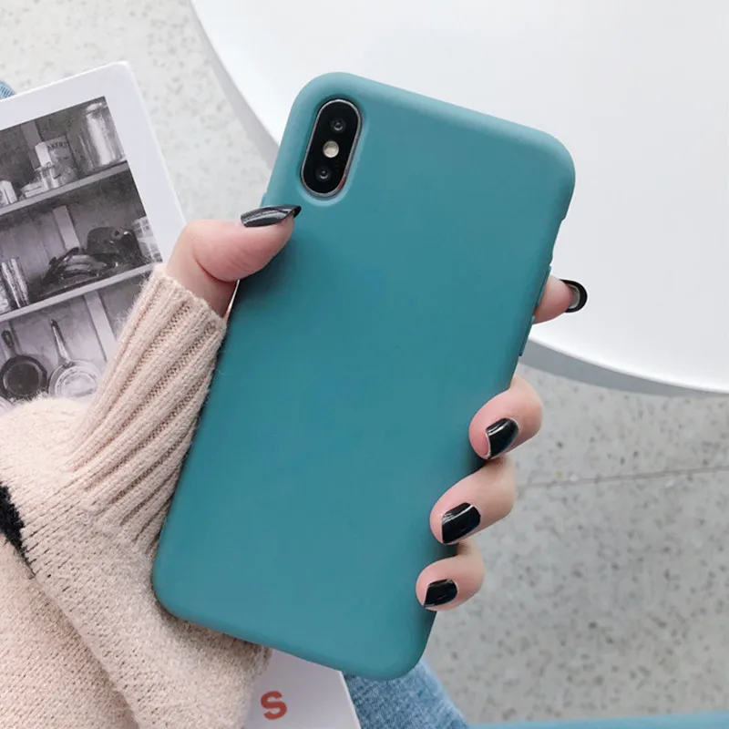 Light Blue Силиконовый чехол, однотонный, милый, однотонный, карамельный чехол для телефона, для huawei mate 10 20 P30 P20 P10 Pro Honor 7X8 8A 8X9 10, мягкий чехол из ТПУ - Цвет: Light Blue