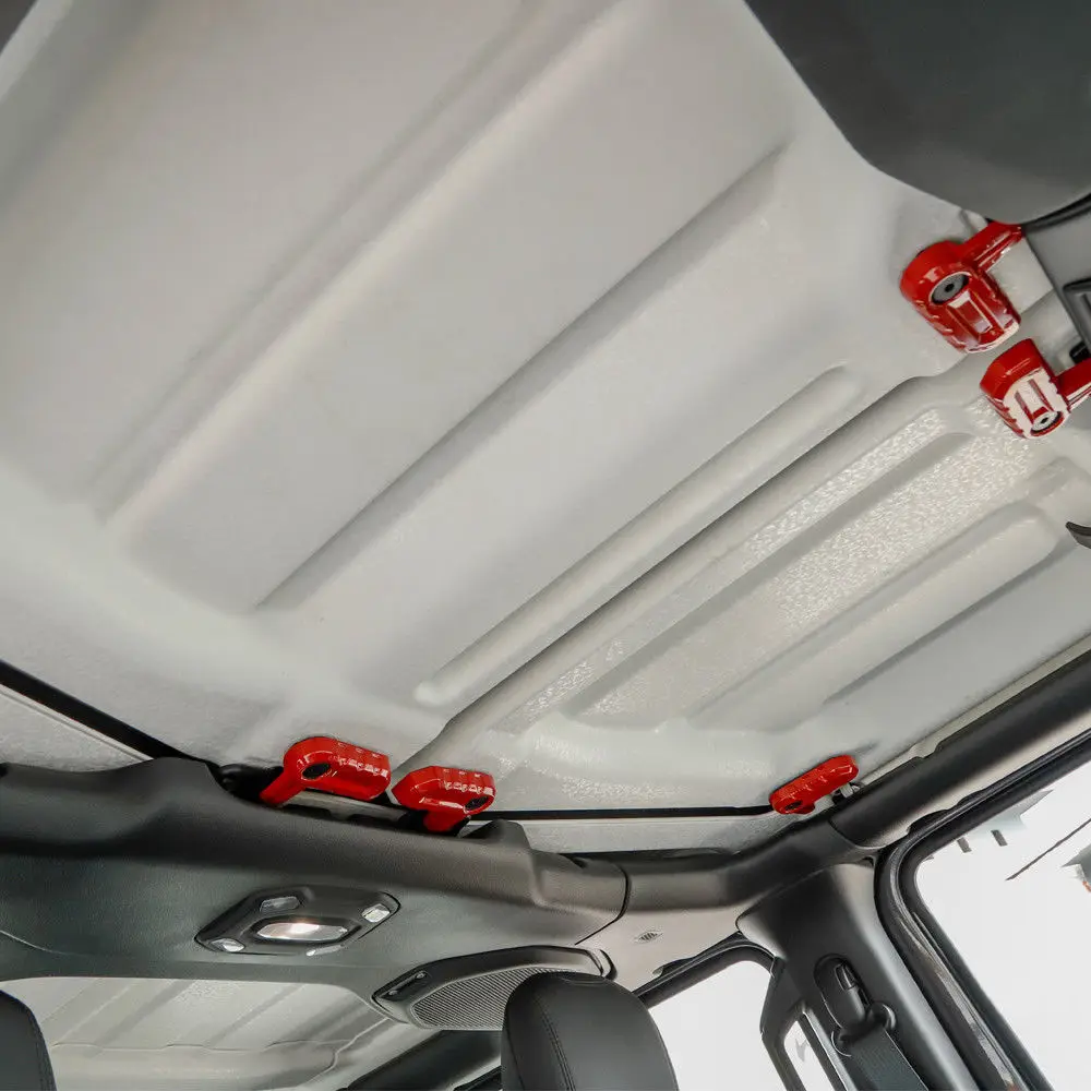 NEW Red ABS Hardtop Release Open Switch Trim Cover for 2018 Jeepp Wrangler JL 6PC | Автомобили и мотоциклы