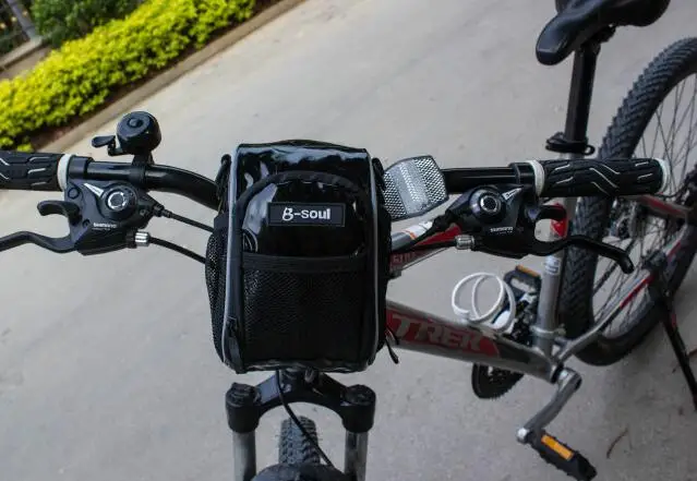 Водонепроницаемая кожаная сумка для велосипеда B SOUL|leather handlebar bag|handlebar bagbicycle bag |