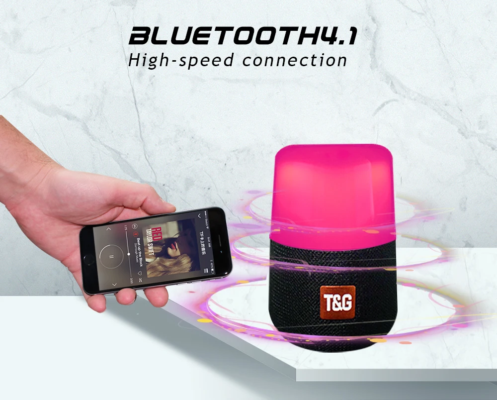 10 Вт LED стерео Бас Сабвуфер Колонка Мини беспроводной bluetooth динамик портативный