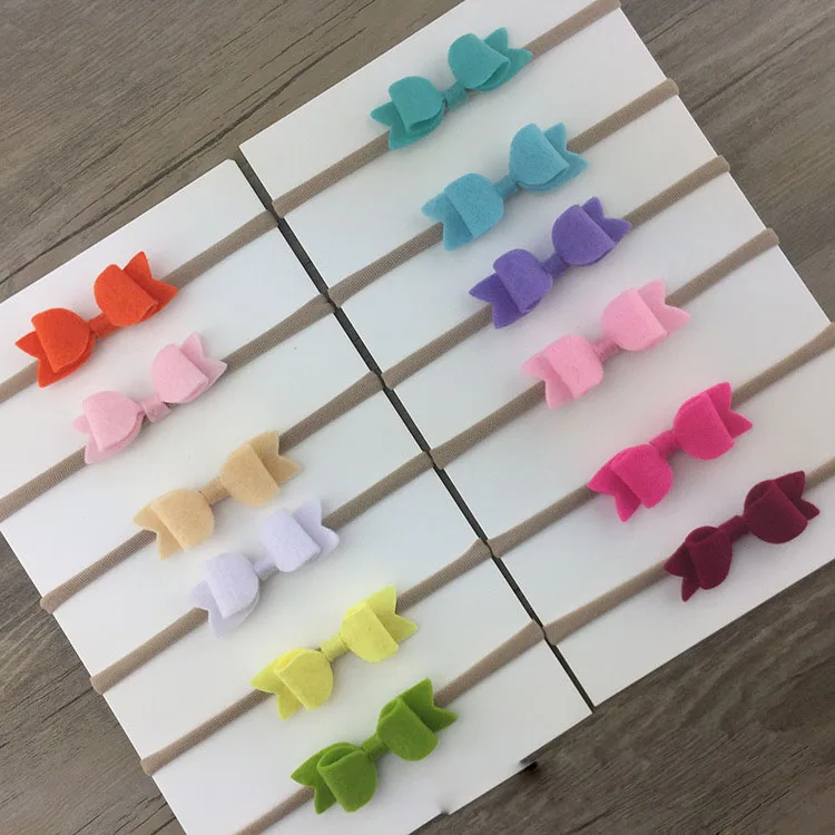 MengNa 36pc/lot Newborn Nylon Headband Bow Kids Elastic Headbands Girls Hair Accessories | Аксессуары для одежды